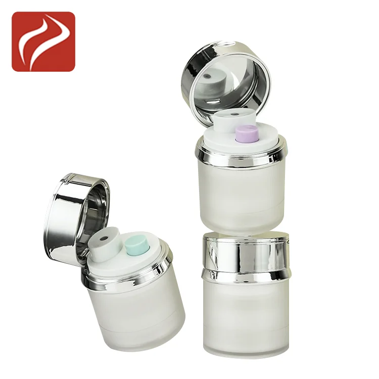 Unique 60g Plastic Packaging Cosmetic Double Airless Cream Jar for Skin Care