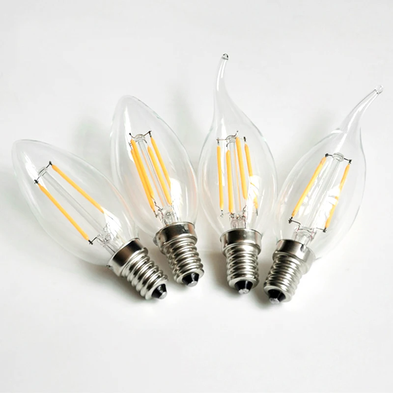 110V 220V LED Filament Light E14 Lamp Global Dimmable Led Filament Bulb