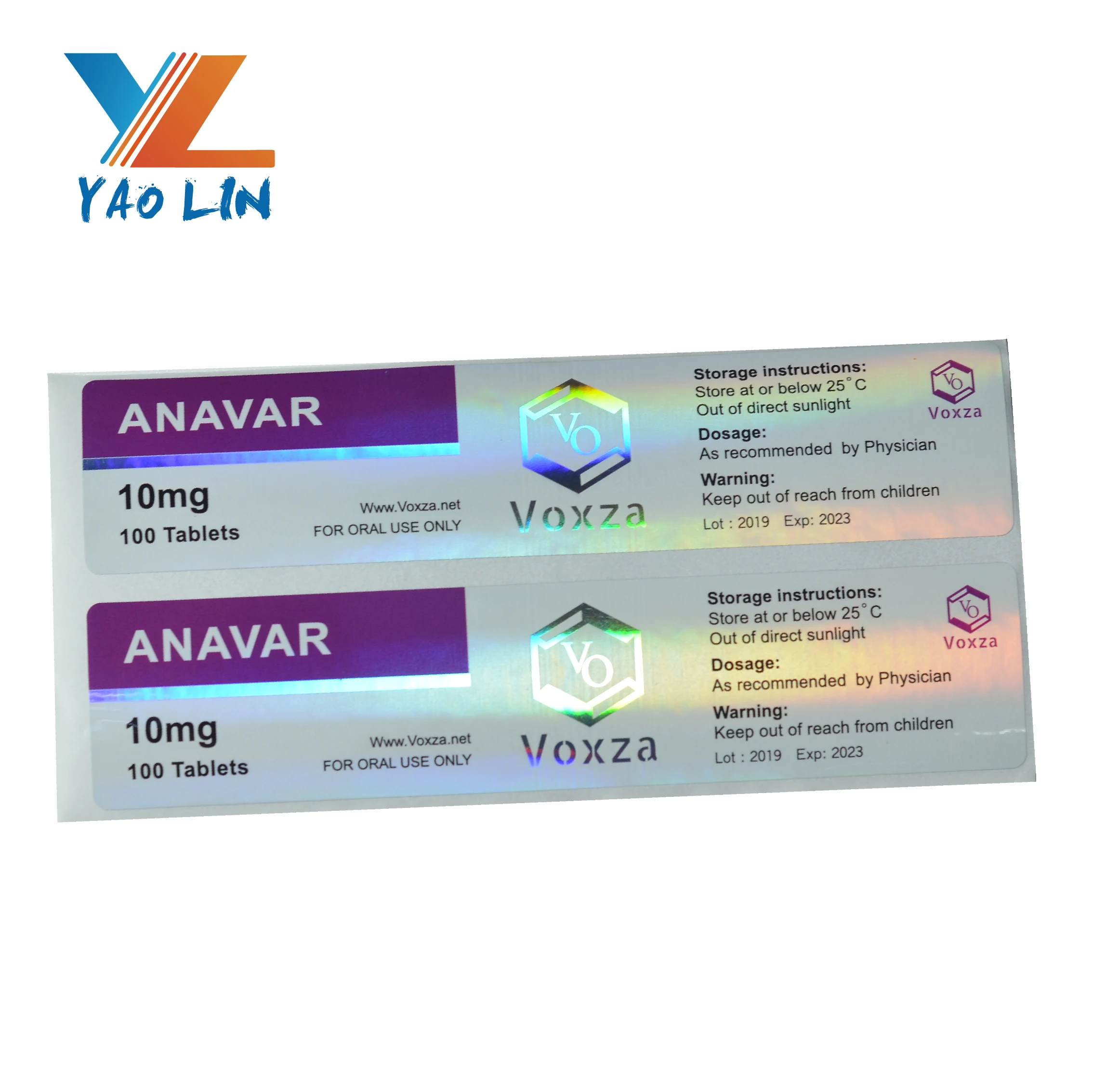 Free Design Steroid Pharma Hologram Vial Labels Custom print professional labs hologram Test E Cypionate steroid