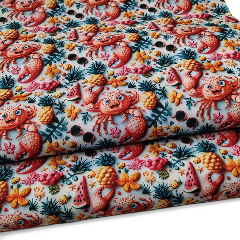 3d Imitation Embroidery Digital Print Tc Fabric Polyester Cotton Flower Designer Sewing Quilting Diy Material Textile