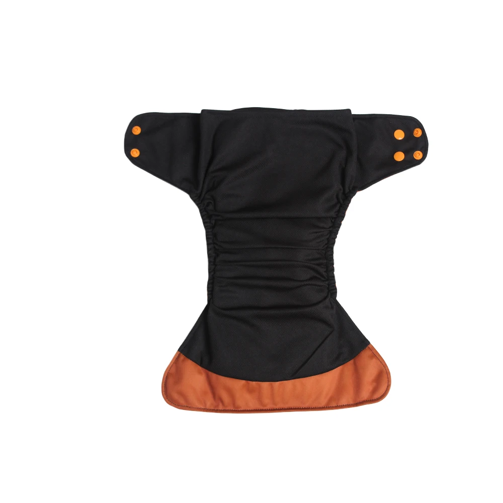 Top Quality Diaper Nylon Mesh with Large Opening Pocket Washable Black AWJ Diaper