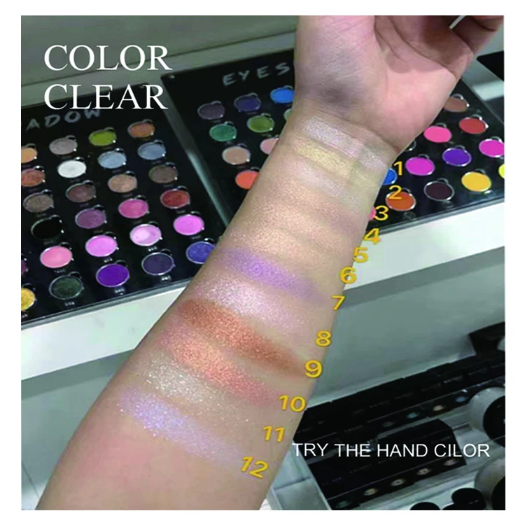 12 color Cosmetic pearl shinny mica powder loose eye highlighter body shimmer makeup pigment shimmering powder