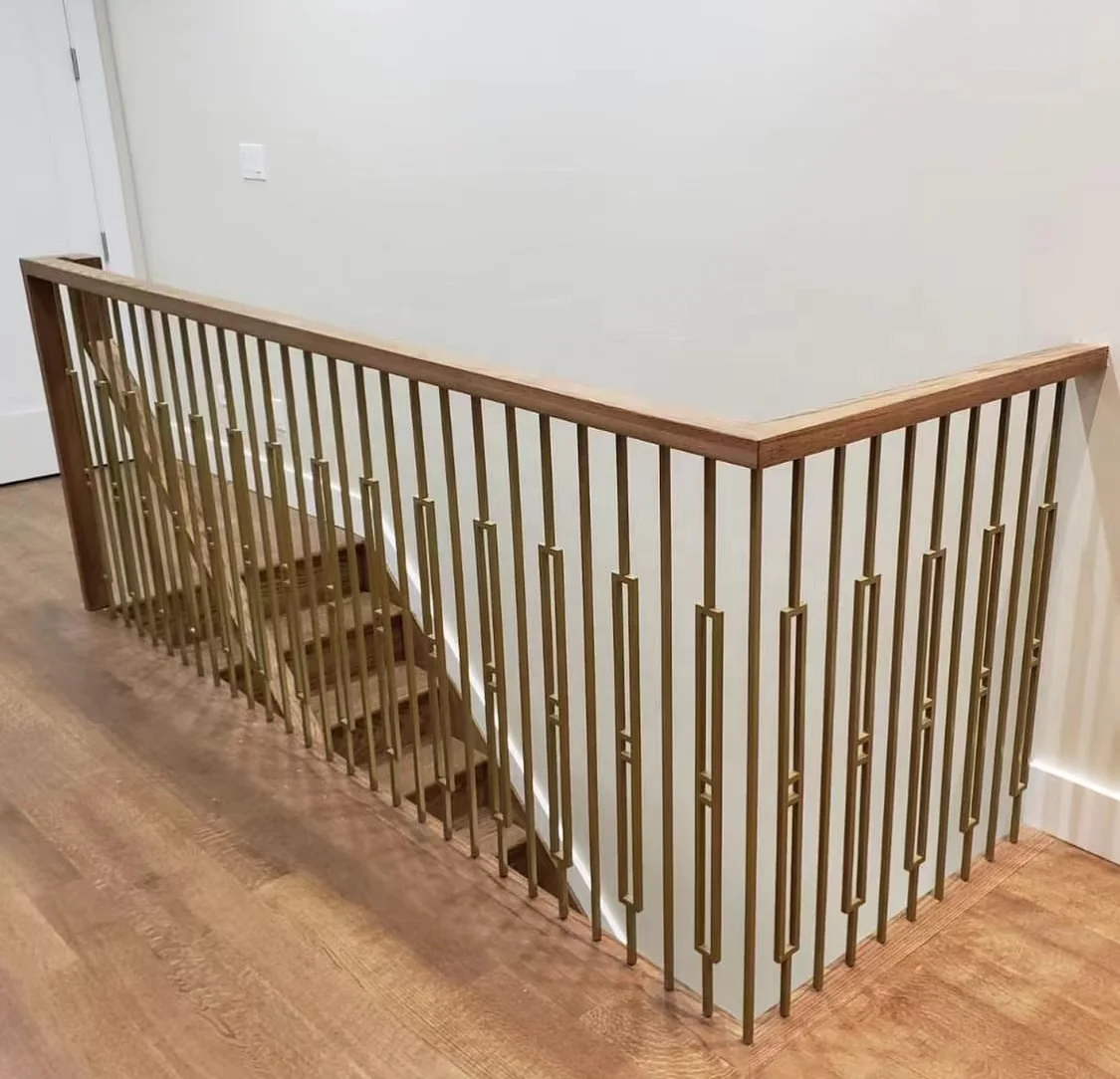 JYD Home Wholesale Rectangle Wrought  Iron Hollow Stairs Balusters -  1/2 in. x 44 in. (Q-129)  -Wrought Iron Decorative parts