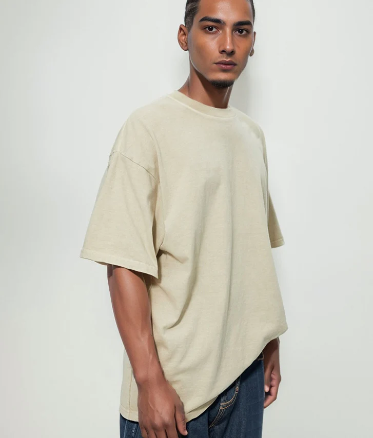 High Quality 100 Cotton Acid Wash 260Gsm Heavyweight Vintage Men T Shirt Custom Blank Vintage T Shirt