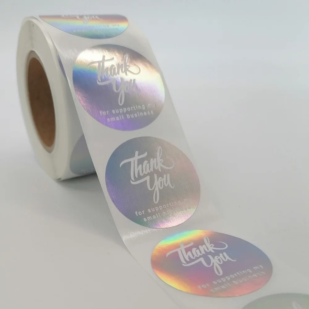 1.5 inch 500 Pcs Custom Rose Gold Packaging Bag Poly Bubble Printed Mailers Thank You Stickers For