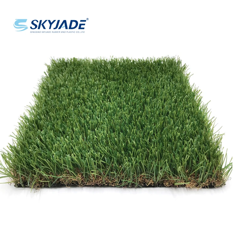 Skyjade 40mm Artificial Landscape Turf 14000 Dtex 14700 Density Green Grass Customizable 6+8 PP Synthetic for Soccer Sports