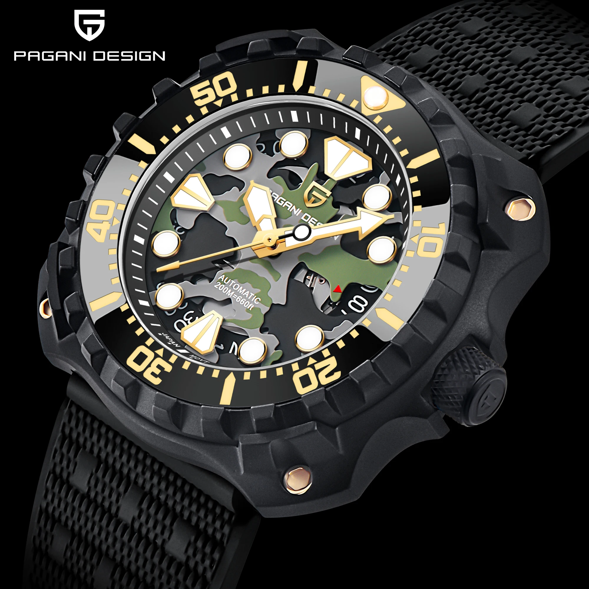 PAGANI DESIGN 2022 New 009 Commander Men Automatic Watches Japan NH35A Movement Top Luxury Brand Men Mechanical Watch Waterproof