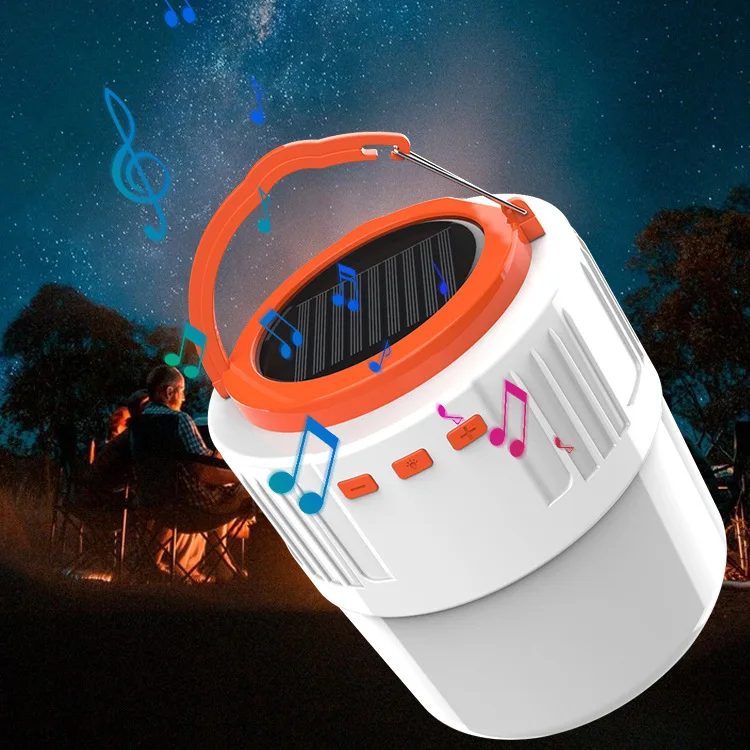 2024 Newest Fashion Portable Usb Rechargeable Led Lamps Camping Lanterns With Blue-tooth Speaker