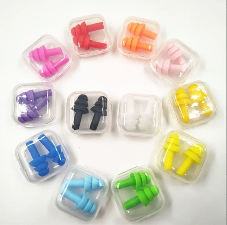 Водонепроницаемые силиконовые беруши для плавания/Силиконовые плавания взрослых/беруши с коробкой