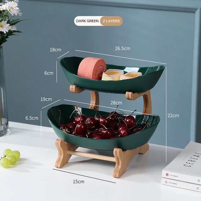 High Quality Plastic fruit tray dessert candy tray living room household 3-layer snack dried fruit tray rack storage holder