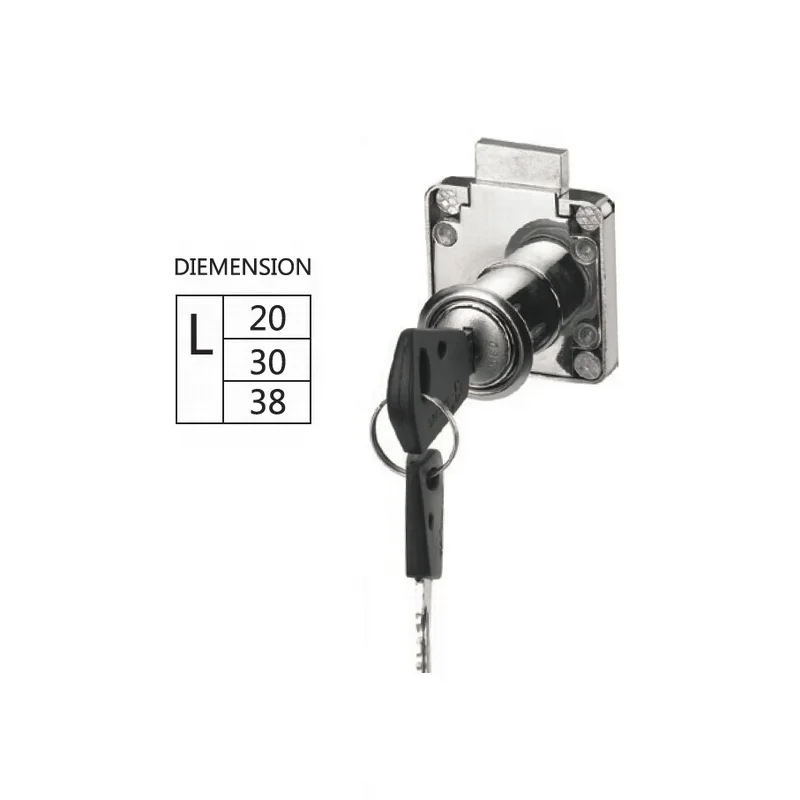 Zinc Alloy Office House Desk Lock Cabinet Furniture Lock Security Drawer Locks with Keys