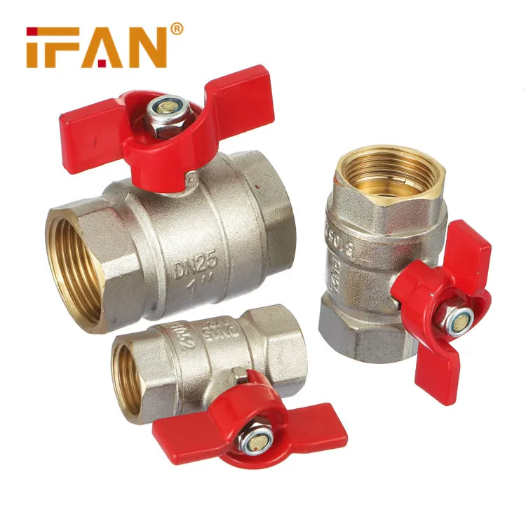 Ifan Manufacturer Good Quality Brass Body Iron Core Brass Ball Valves China Valve