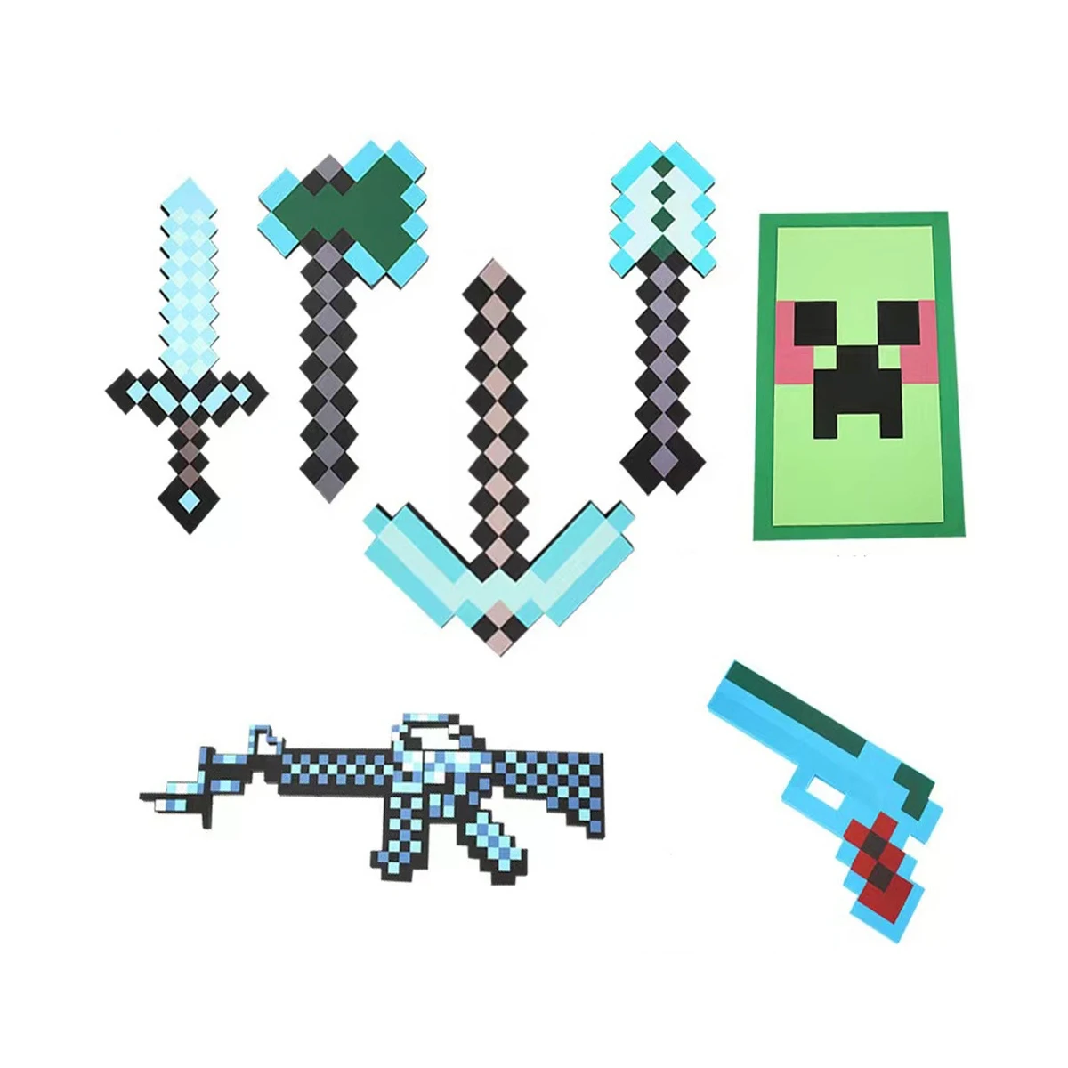 Eva Sword Foam Toy Diy Game Props Model Kids Toys Diamond Sword