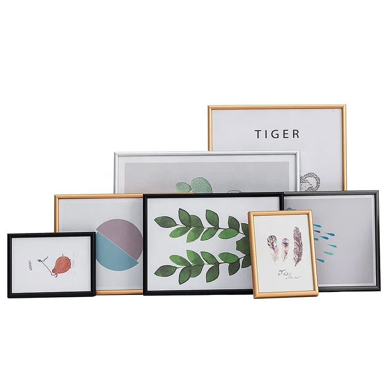 Hot Sell Photo Picture Frame Metal Aluminum Alloy Photo Frame With Glass Plexiglass