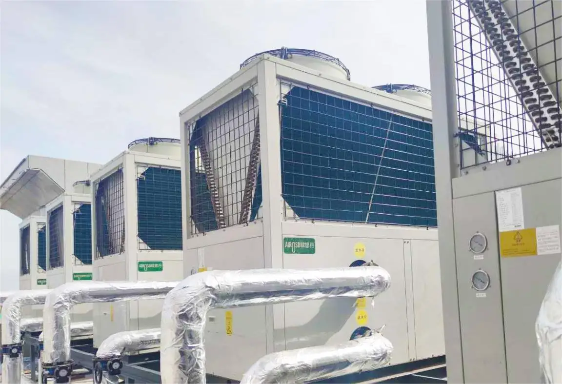 Commercial 90KW stainless steel shell Pool Heat Pump For Marine Fish Culture Pool Titanium Tube Heat Exchanger