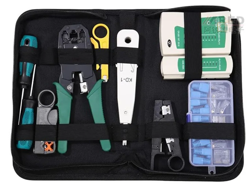 10 IN 1 Network Tool Kit Hardware Network Pliers Set three-purpose network cable pliers tester home maintenance kit set