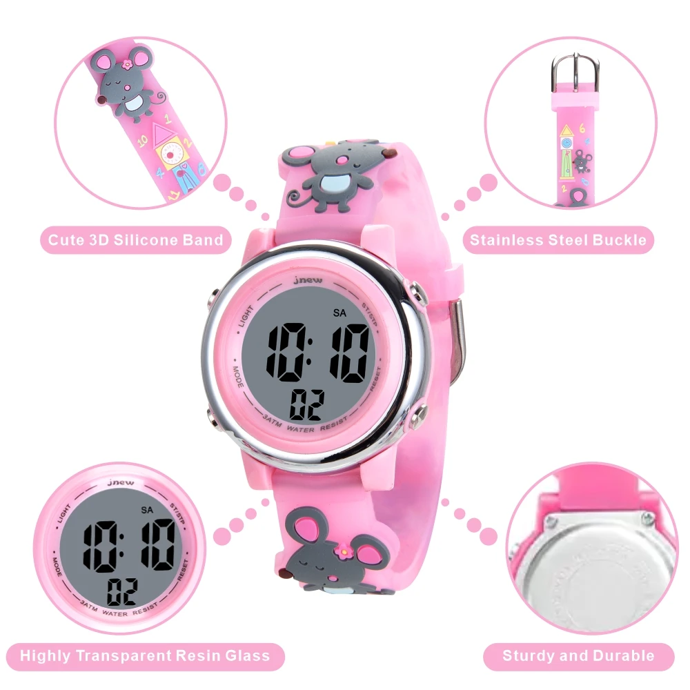 Kids Digital Watch Sports Led Watches With Alarm Waterproof Wrist Watches For Boy Girls Children