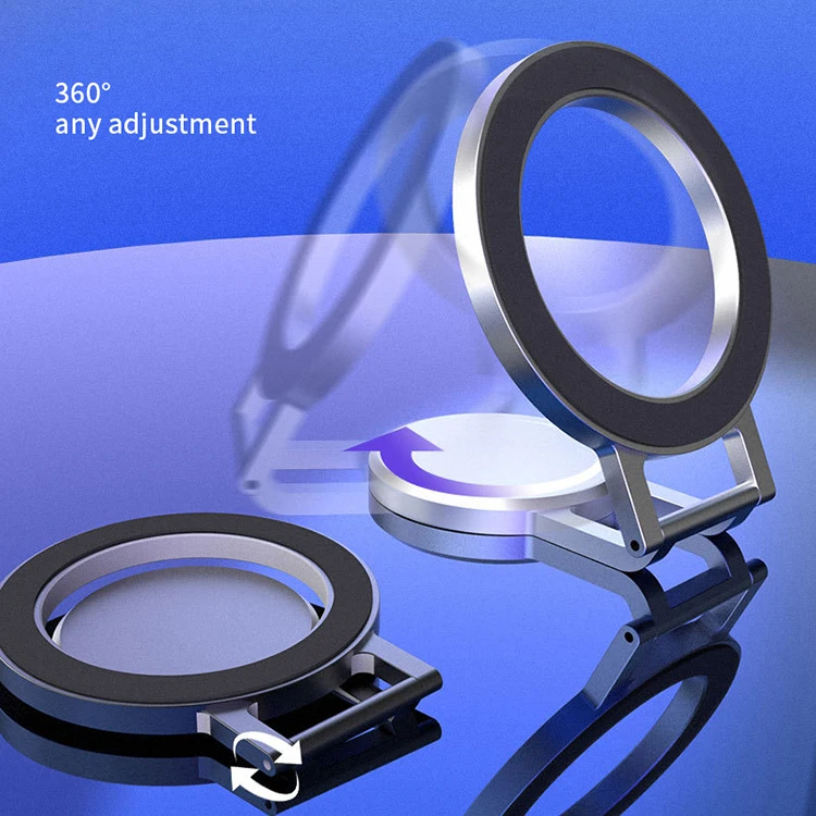 Hot Sell Dashboard Car Mount Phone Holder Aluminum Alloy 360 Rotation Foldable Mini Dashboard Magnetic Car Mount Bracket