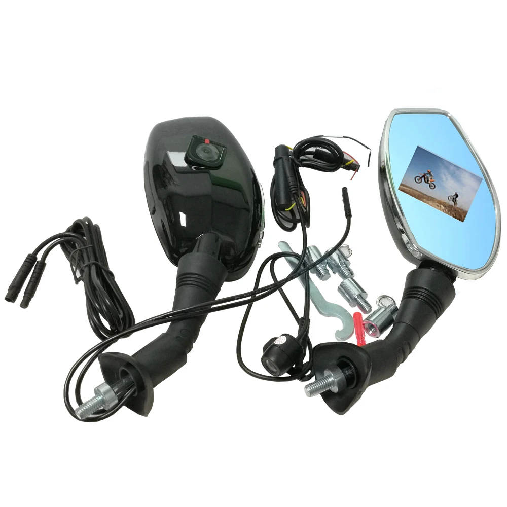 2.4inch TFT Motorcycle camera dual lens 2 channel front and rearview mirror drive recorder