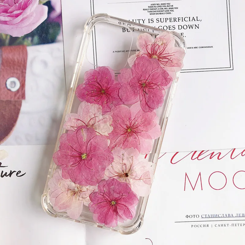 High-Quality Small Dried Flowers Sakura Blossom Real Dried Pressed Cherry Blossom