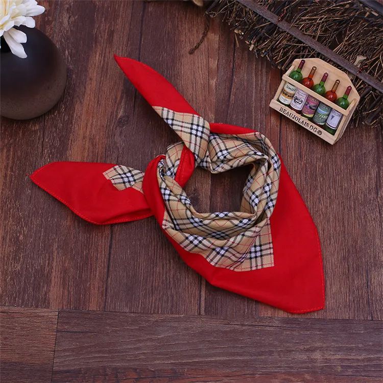 
Hot sale 100% cotton grid handkerchief pocket square colorful handkerchief 