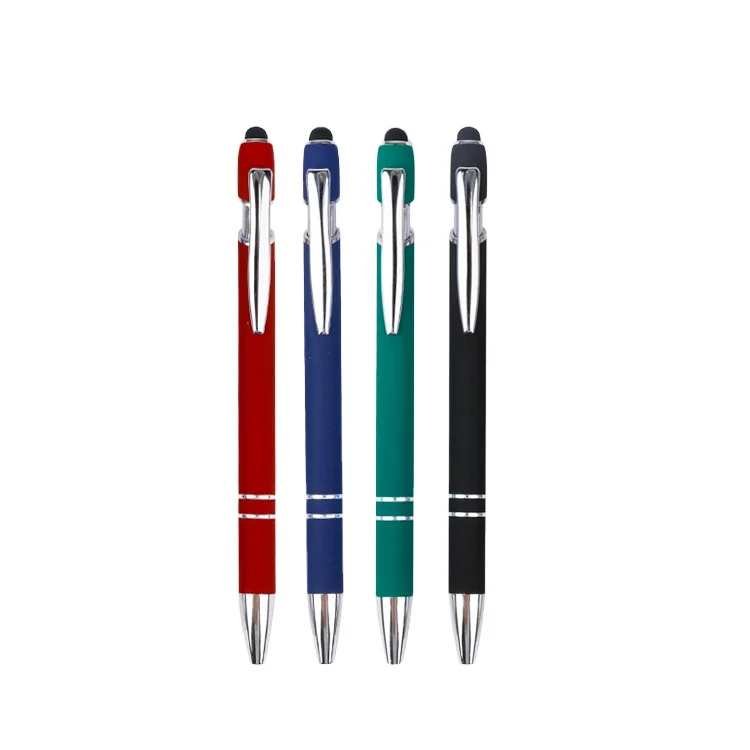 Custom Printing Multi Function Retractable Stylus Pen Promotional Ballpoint Pen With Logo