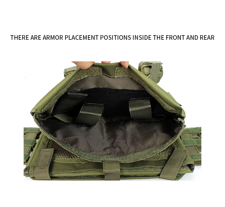 JSH  High Quality Wholesale Quick Release Combat Vest Protective Vest Assault Security Laser Cut Tactical Weighted Vest for Men