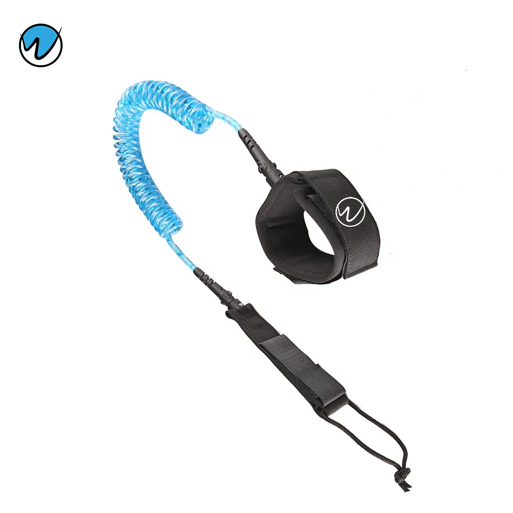 hot-sale Wholesale Cheap Coiled Surf Sup Board Leash Surfboard Surf Leash Surf Waist SBR cuff custom