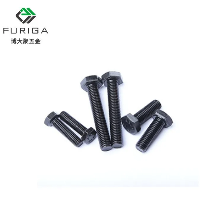High-Strength 12.9 Grade Iron Blackened Steel External Hexagon Screw M4M5M6M30 Size Blackened Mechanical Extended Bolt