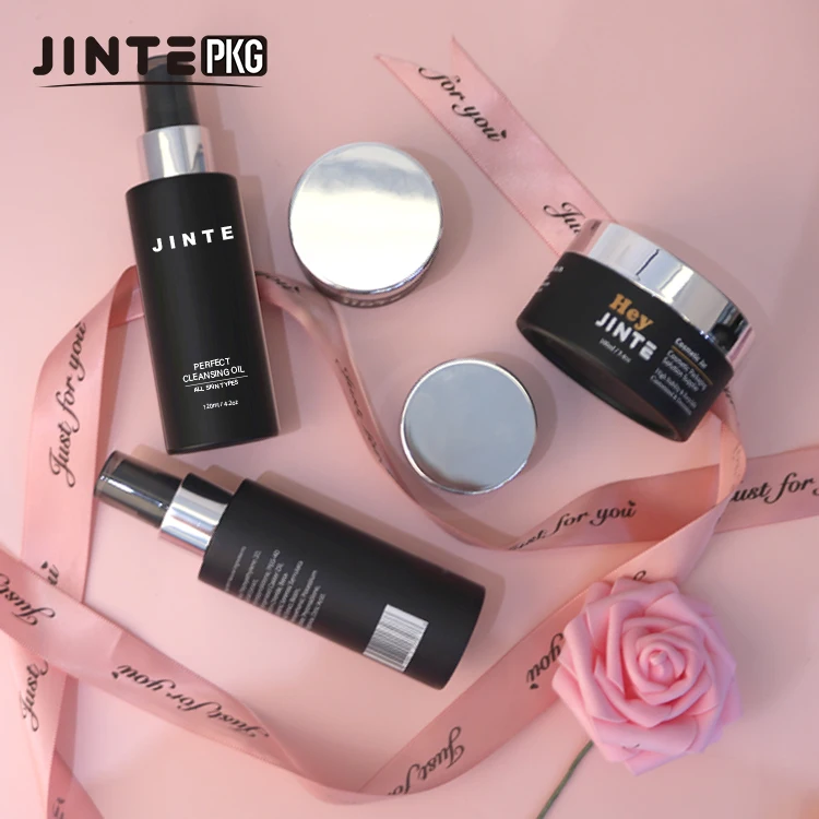 Empty Cosmetic Plastic Jar For Body Butter PETG Cosmetic Jar and PET Toner Plastic Bottle