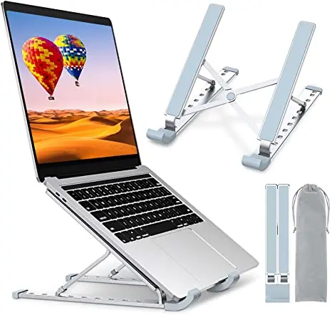  laptop stand Riser computer aluminum 9-angle adjustable ventilated cooling compatible with 10-15.6
