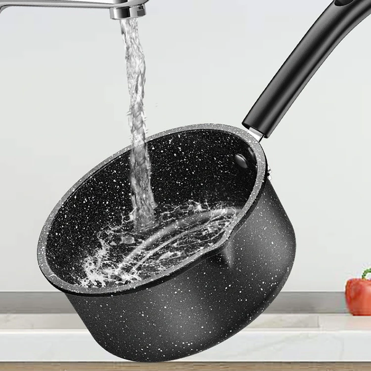 Humanized Kitchen Cooking Snow Pan Non Stick Milk Boiling Pot Round Pans Domestic Soup Pot