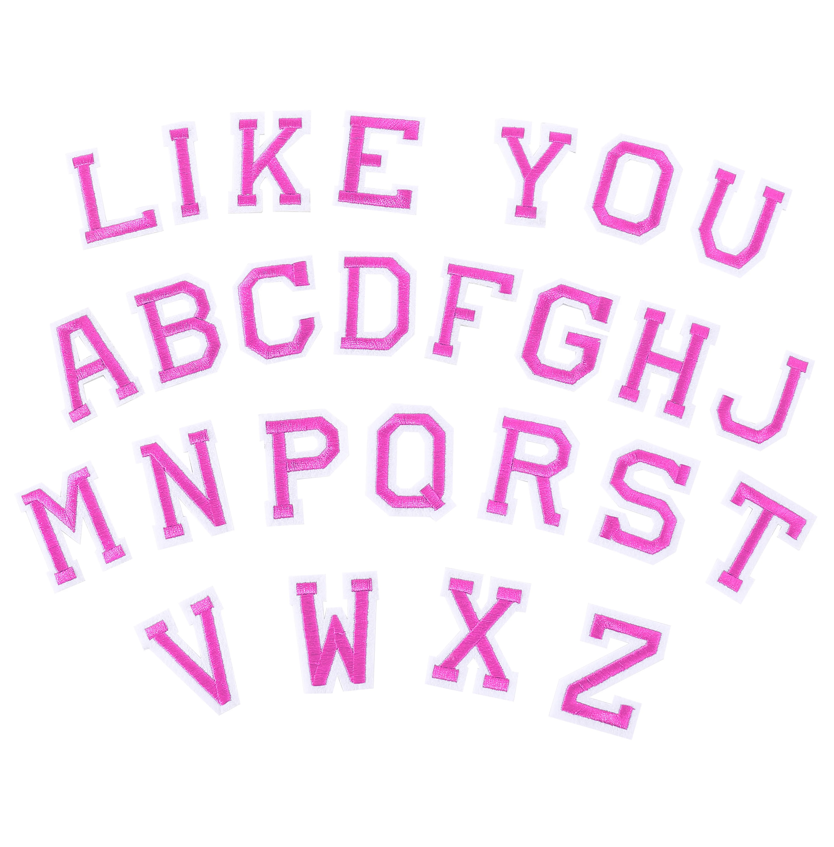 
A-Z set one pack26pcs Factory Direct Colour Letter Embroidered patches 
