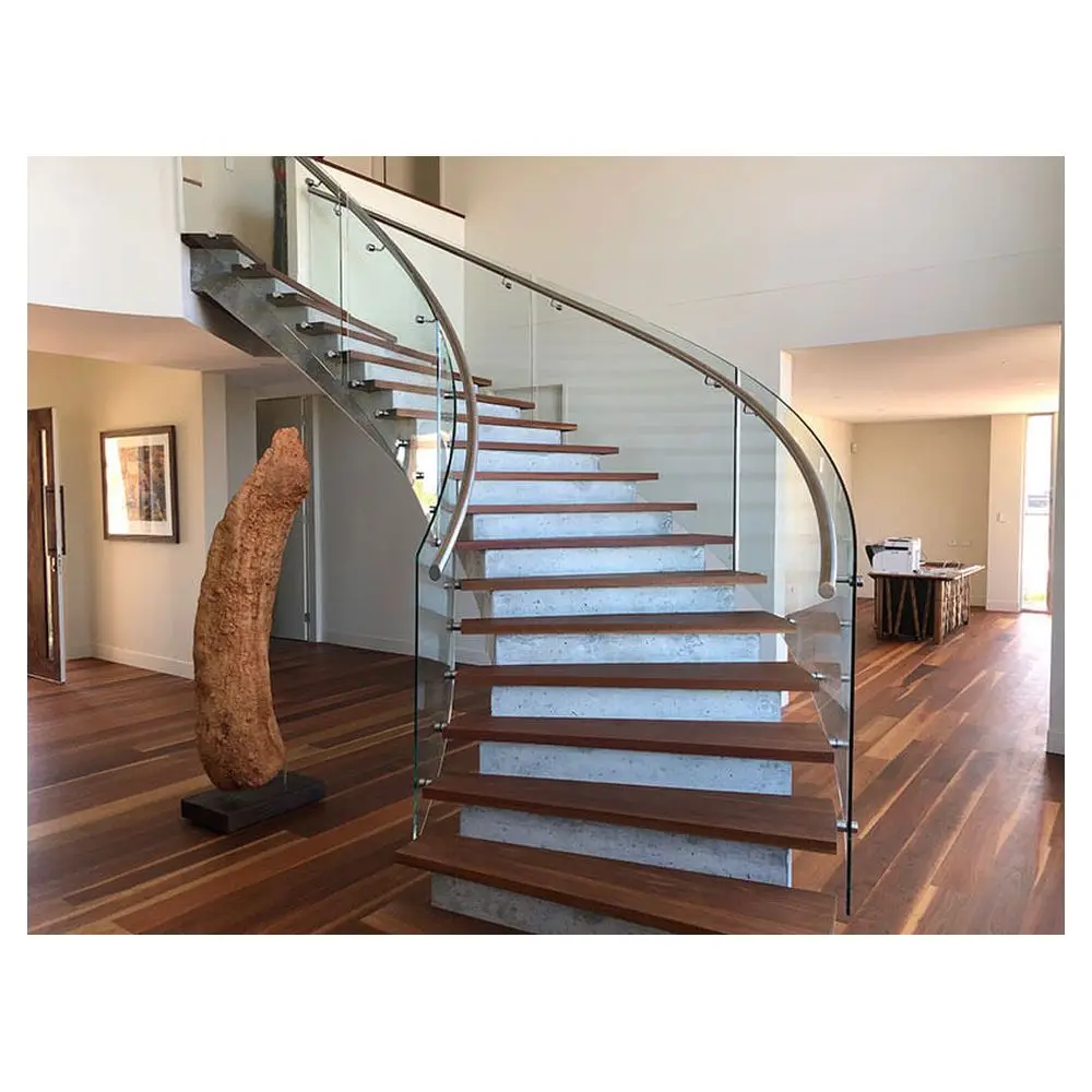 Prima customized glass railing without frame high end tempered glass railing