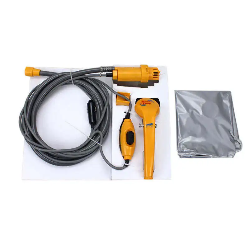 Portable Camping Shower 12v Car Cigarette Lighter Handheld Outdoor Camp Shower Pump For Travel Camp Hiking Pet Shower Car Wash