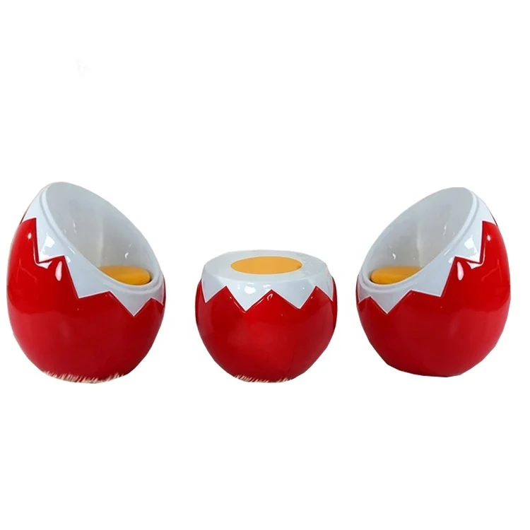 Modern furniture fiberglass egg shaped chairs for coffee stool