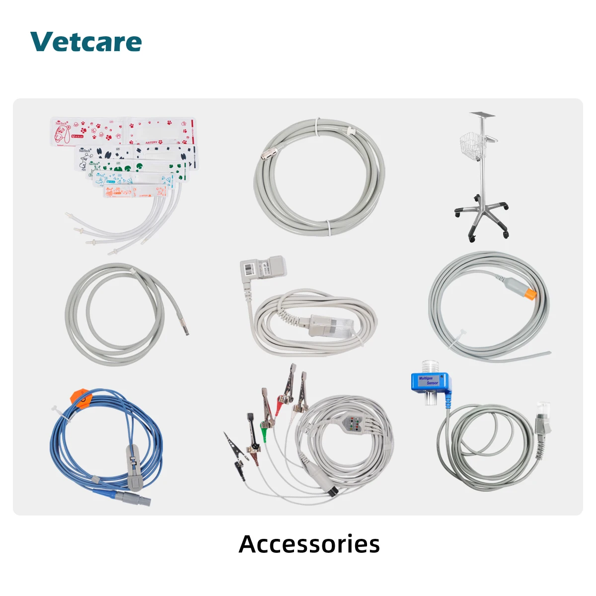 12 inch touch screen Standard 6-parameters vital sign veterinary monitor with ECG SpO2 NIBP TEMP PR module