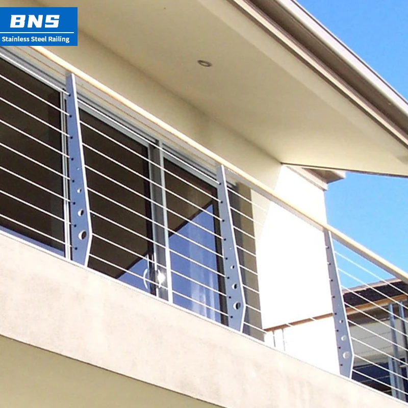 BNS Wholesale High Quality Stainless Steel Balcony Rope Cable wire railing for Architectural decoration balustrade veranda