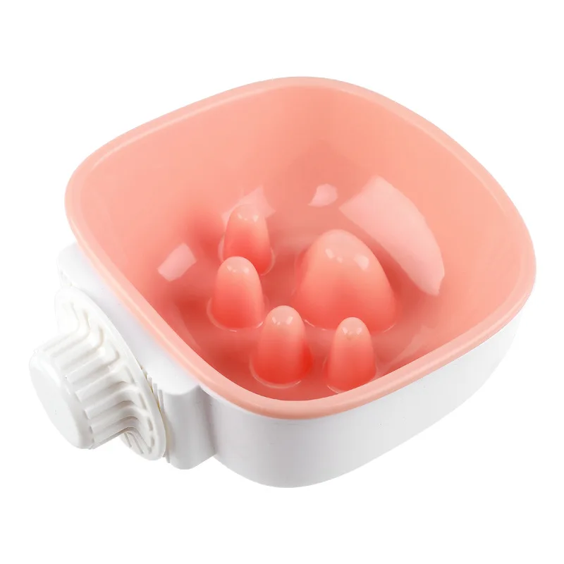 High-Capacity Automatic Cat Dog Pet Bowl Feeder Rounded Plastic Slow Fodd Bowls Bottle Hanging Design Anti-Choke Feature Wateri