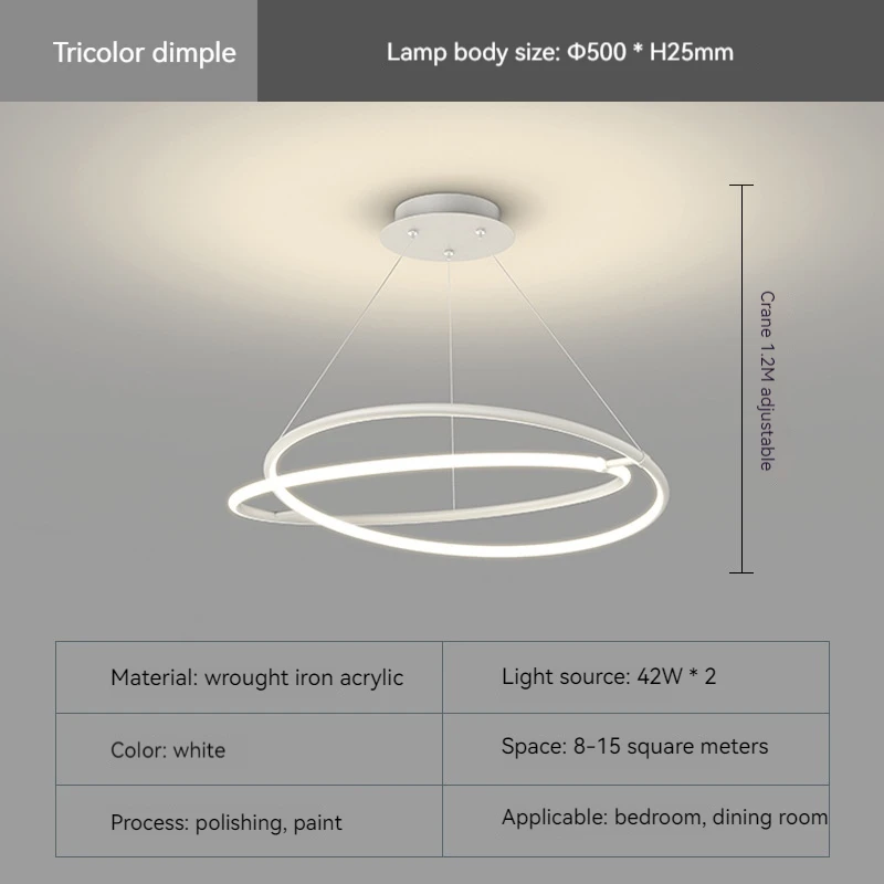 Style Simple Led Ring Gold Pendant Light For Dinning Bedroom Living Room