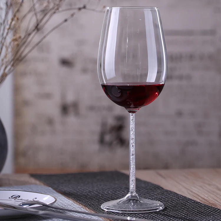 high quality Borosilicate Glass Goblet Cup Luxury Clear Glassware Luxury Long Stem Red Wine Glass
