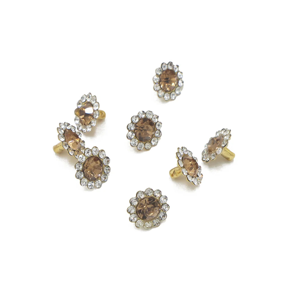 Wholesale Leather crystal rhinestone decoration rivet custom metal rivet for shoe bags