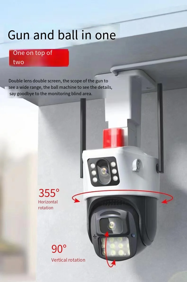 Solar Power System of CCTV camera  with battery Security camera 4G wifi network all in one connect mobile app monitoring