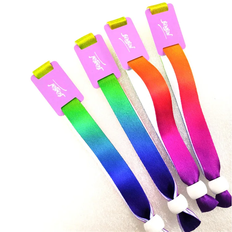 Factory Price RFID fabric Woven wristband identification bracelet