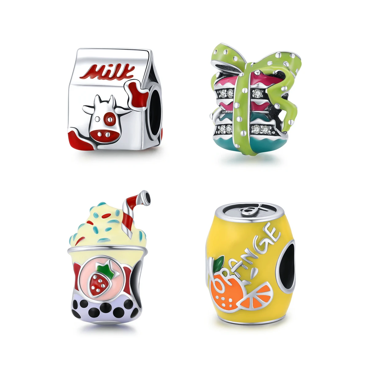 Qings High Quality Wholesale 925 Mini Drinks And Food Sterling Silver Beads