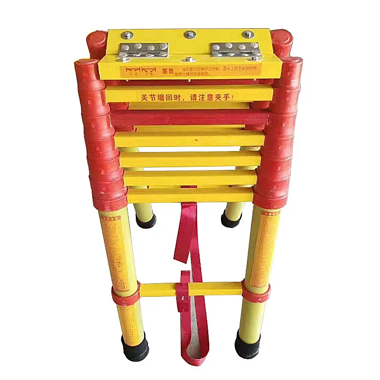 Fiberglass Extension Ladder Light Weight Multi-Section Telescopic Extension Ladder