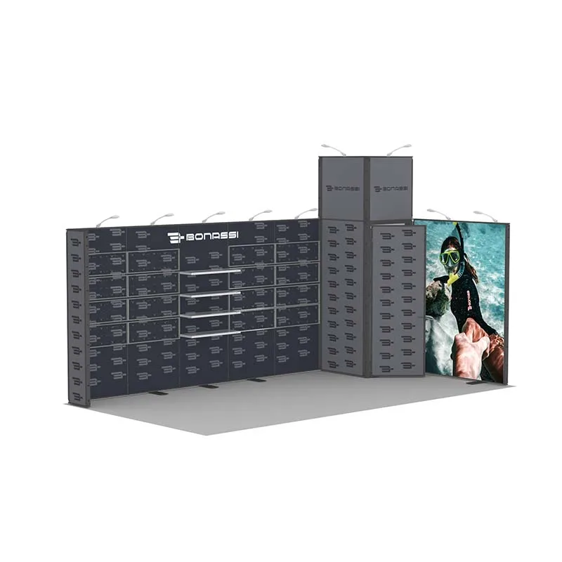 10x20ft exhibition stand modular aluminum 3x6 trade show booth with  storage room many trade show equipments show clothes