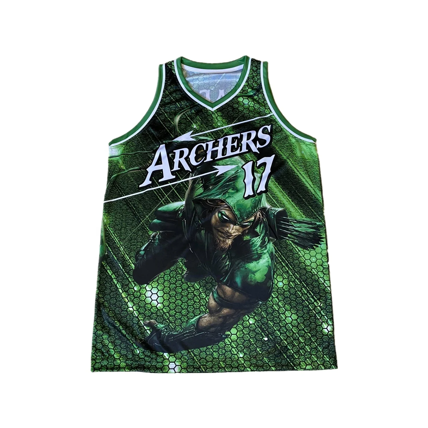 Двусторонняя баскетбольная майка зеленого цвета с сотовым дизайном, Униформа с номером для мужчин