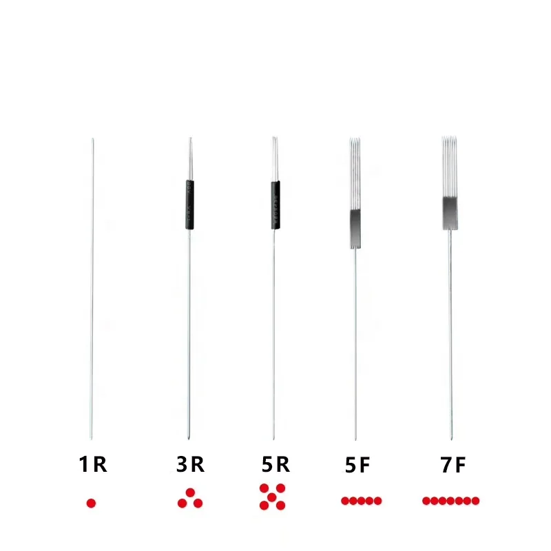 
500pcs/box Permanent Makeup 1RL 3RL 5RL Microblading Tattoo Needle Lip Tattooing Sharp Needles 