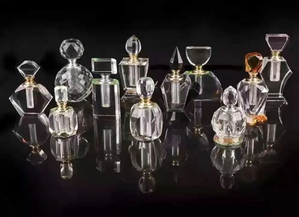 Boming personalised empty oil bottles glass crystal perfume bottles luxurious  with glass dropper